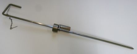 12 bore poacher's falling block trip wire alarm gun, 85cm long