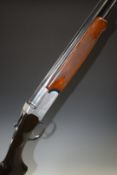 Marocchi 12 bore over and under ejector shotgun with engraved lock, underside and top plate,