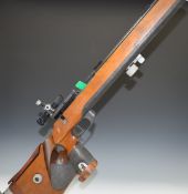 Anschutz Super-Match Model 1813 .22LR target rifle with adjustable trigger grip, stock, butt, mounts