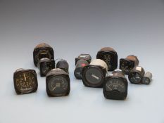 Quantity of aircraft gauges including 'Smiths' fuel and exhaust examples