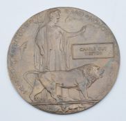 British WW1 Memorial Plaque / Death Penny for Charles Guy Weston