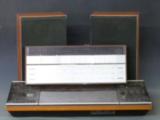 Bang & Olufsen Beocentre 2002 music centre, together with a Beomaster 1200 FM/MW/LW radio and a pair
