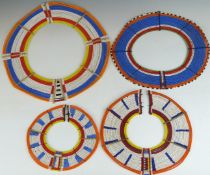 African tribal Masai multi layered beaded necklace, diameter 42cm