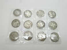 Twelve Chinese coins