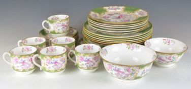 A collection of Minton dinner and tea ware with enamelled decoration