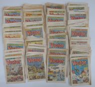 One-hundred-and-four Victor comics 1983 to 1985 D.C. Thompson Publishing.