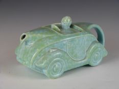 Sadler racing car teapot, H11cm