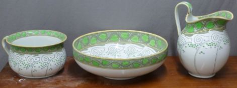 Royal Doulton Art Nouveau jug and basin set
