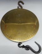 Large Salter circular spring balance No85T, to weight 1120lb, diameter 46cm
