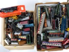 A large collection of Tri-ang, Hornby and similar 00 gauge model railway rolling stock including