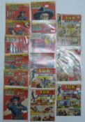 Fifteen Sun Weekly comic books dating from 1955-58.