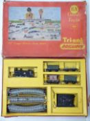 Tri-ang 00 gauge model railway goods train set, R3X, in original box.