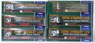 Six Corgi Eddie Stobart 1:50 scale limited edition diecast model lorries CC13207, CC13401,