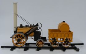 Hornby 3½ inch gauge live steam model Stephenson's Rocket locomotive and tender, G100-9140.