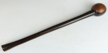 African tribal Zulu carved knobkerrie, L56cm