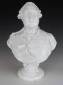 Possibly Sèvres porcelain bust of Louis XVI, H31cm