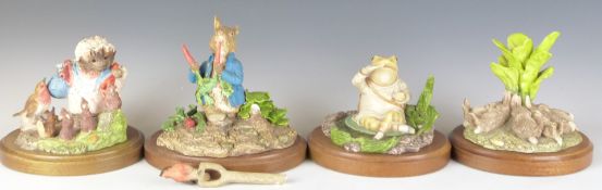 Four Beswick Beatrix Potter Studio Sculpture figures