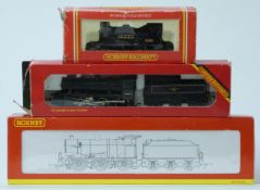 Three Hornby 00 gauge model railway locomotives BR Fowler Class 4F R.2276, BR Ivatt Class 2 R.857
