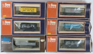 Six Lima 0 gauge model railway wagons and vans including Dearne Valley Colliery Barnsley,