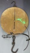 Large Salter circular spring balance No85T, to weight 600lb, diameter 46cm