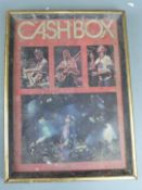 Cashbox framed Genesis print on canvas, 35 x 25cm, formerly the property of Peter Gabriel