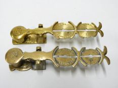 Two brass rocker type sovereign balances