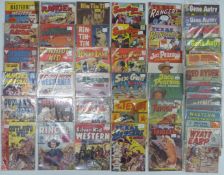 Forty-nine mainly British Miller, WDL and similar Western comic books including Six-Gun Heroes, Jace