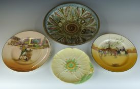 Denby Glyn Colledge pedestal dish, diameter 32cm, two Royal Doulton Series Ware plates and a