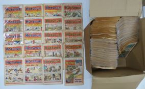 Three-hundred-and-forty-three Hotspur comic books comprising 148 first series dating from 1951-59
