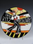 Lorna Bailey limited edition 2/100 charger with relief moulded decoration 'The Ritz, Broadway',