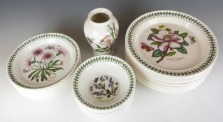 Approximately 28 pieces of Portmeirion dinner and decorative ware decorated in the Botanic Garden