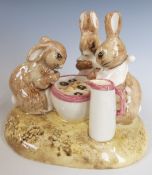 Beswick Beatrix Potter limited edition tableau Flopsy, Mopsy and Cottontail, numbered 523 to base,