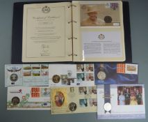 The Queen's 80th Birthday Coin Cover Collection comprising ten coin/stamp covers together with