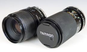 Two Tamron SLR camera lenses to suit Nikon, comprising 90mm 1:2.5 and 70-150mm 1:3.5