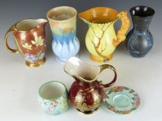 Shelley Melody sucrier, Crown Devon and Burleigh lustre ware etc