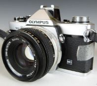 Olympus OM-2n SLR camera with 50mm 1:1.8 lens