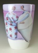 Sarah Jane Szikora for Royal Worcester 'Smooching' vase, H30cm
