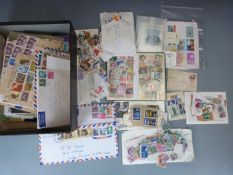 A box of all world stamps and covers and stockbook and a Royal Mail stamp album, Commonwealth mini