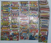 One-hundred-and-seventeen Marvel Avengers comic books numbered from 3-126 and dating from 1973-76.