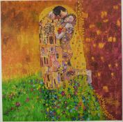 Rolf Harris (b1930) signed limited edition (693/695) print The Kiss, 66 x 64cm, mounted, with