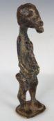 African tribal Baule bronze figural gold weight, H8cm