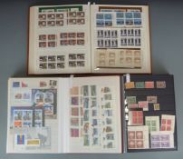 Three large stockbooks on mint Canada stamps - singles, blocks and sheets. High face value