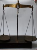 Victorian County of Devon cased 56lb scales by De Grave & Co, with Victorian and later