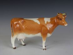Beswick first version Guernsey cow, H10cm
