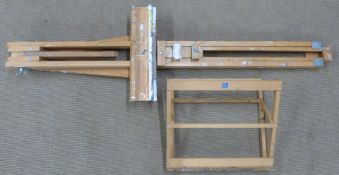 Modern aritst's easel and a Rowney tabletop easel