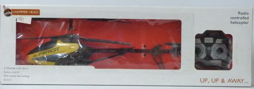 New York Gift Co Hammer Head radio controlled helicopter, in original box.