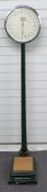 Salter Albion No 214S person weighing scales, with decorative cast column support, height 178cm