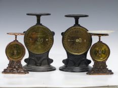 Two Salter's Wirthschafts Waage spring balances, one with E.Cohn Berlin to dial, together with two