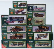 Twelve Corgi Classics Eddie Stobart 1:50 scale diecast model lorries including AEC Truck and Trailer