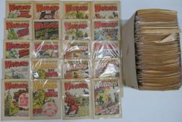 Two-hundred-and-twenty Warlord comic books all dating from 1976-79